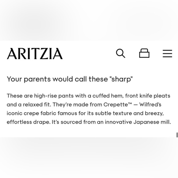 NWT Aritzia Wilfred Dashwood Pant - Black Crepette High-waisted pleated trousers - Picture 11 of 16